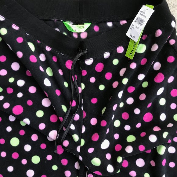 Microfleece Dot Print Lounge Pants NWT - Picture 2 of 6